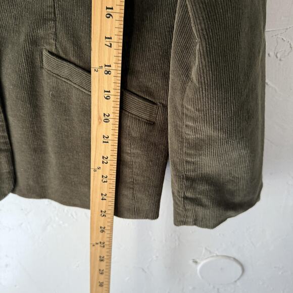 LL Bean Blazer Womens 10 Regular Brown Corduroy Stretch Classic Jacket Pockets - Picture 5 of 10